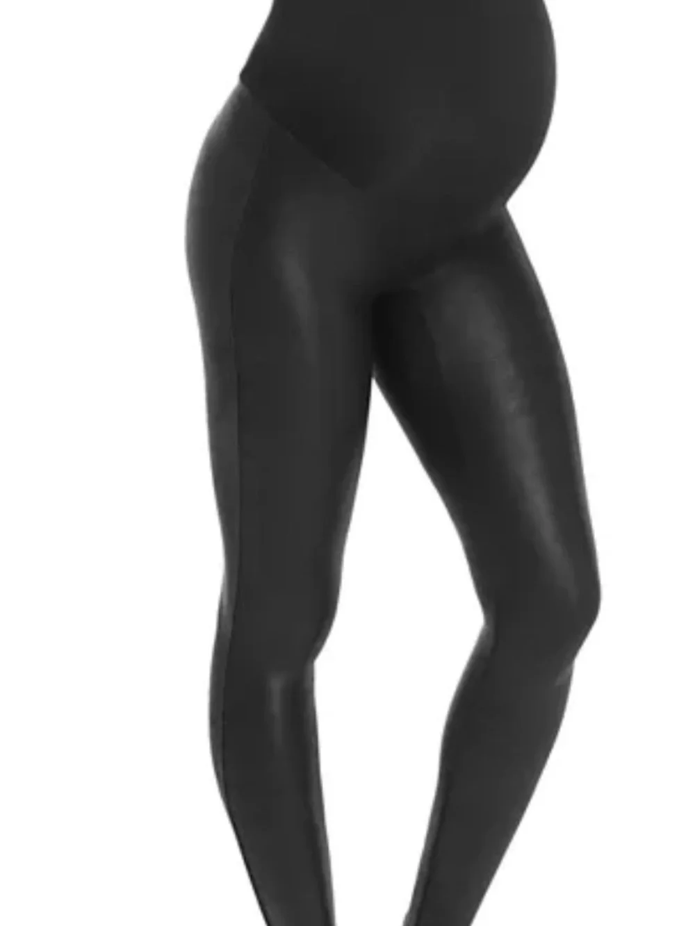 Spanx Black Maternity Leggings - Sleek Supportive Ponte